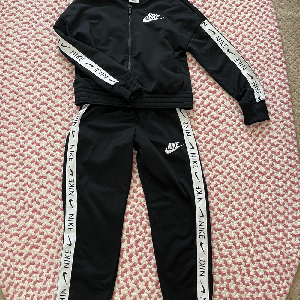 Nike Black Tracksuit with White Accents